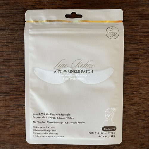 Line Refine Eye & Crows Feet Smoothing Anti-Wrinkle Silicone Patches – Reusable Overnight Beauty Patches for Fine Lines and Wrinkles Around Eyes & Crows Feet