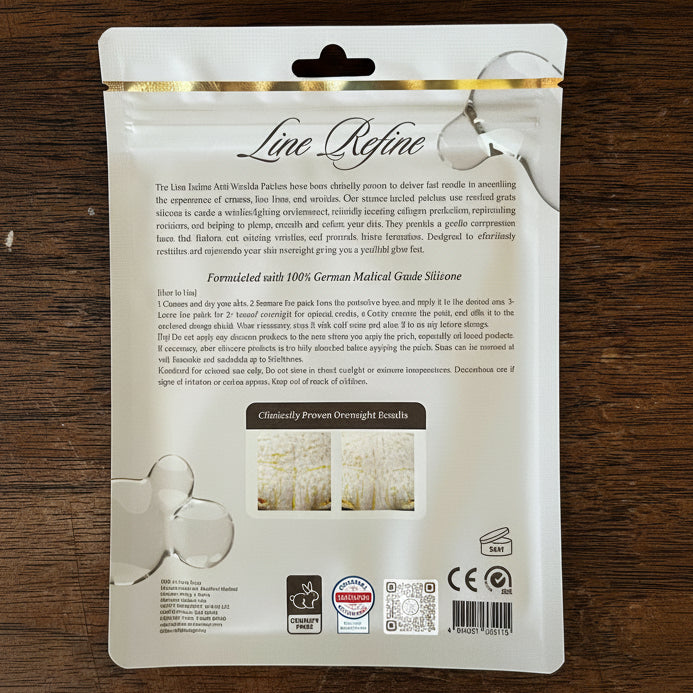Line Refine Eye & Crows Feet Smoothing Anti-Wrinkle Silicone Patches – Reusable Overnight Beauty Patches for Fine Lines and Wrinkles Around Eyes & Crows Feet